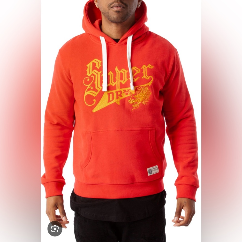 Vintage Script Style Collegiate Hoodie Mens XL